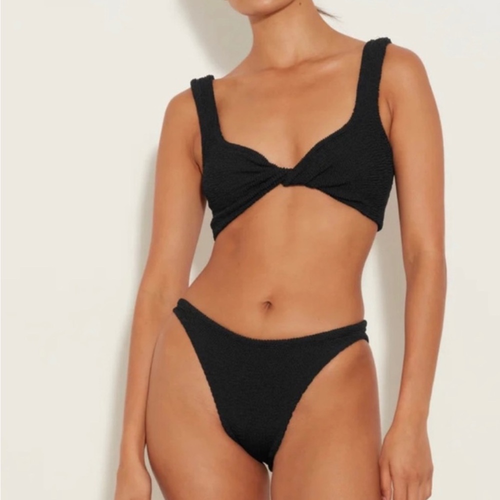 New Hunza g Juno bikini set in black one size